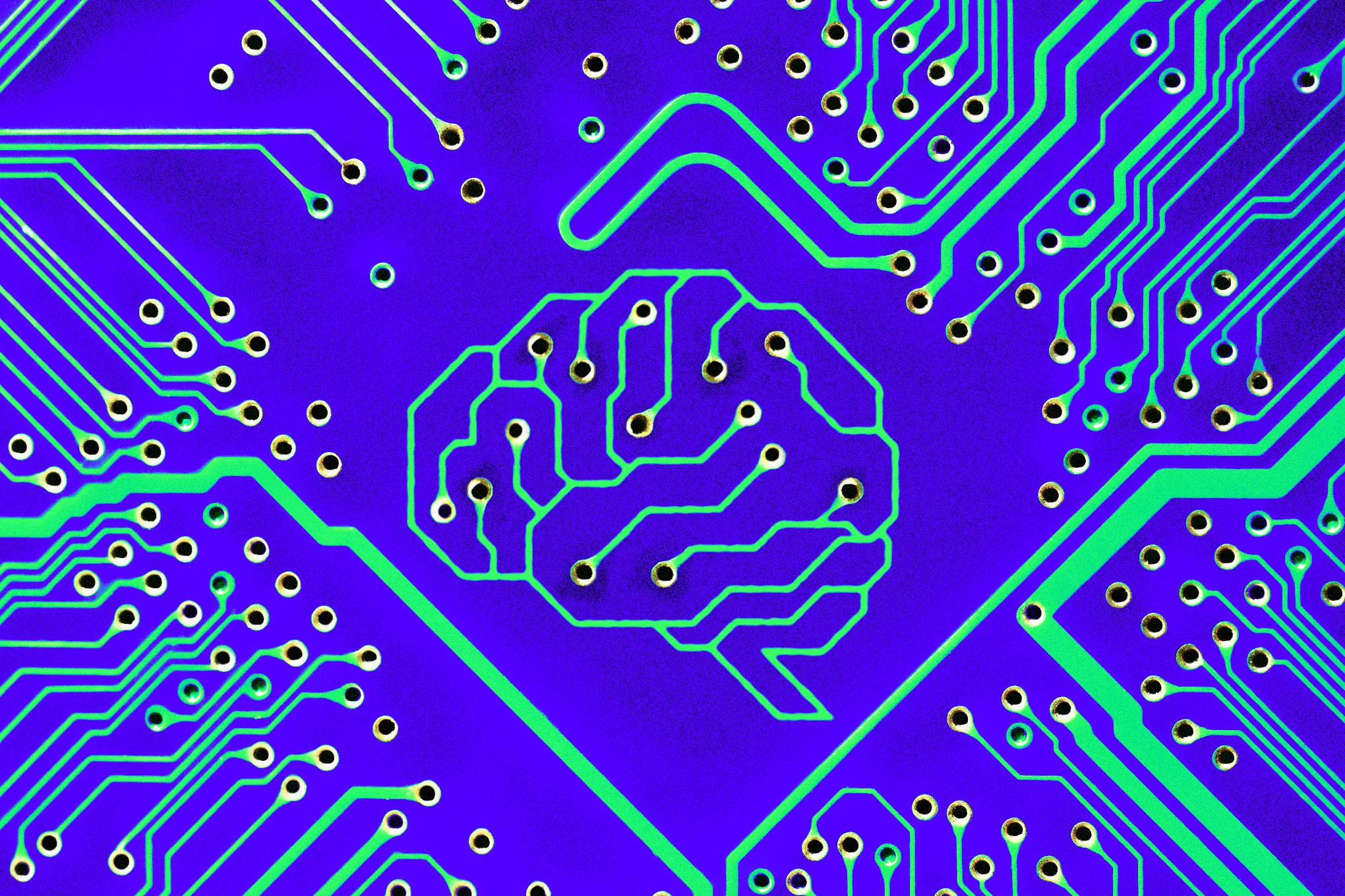 A brain on a motherboard, because of course